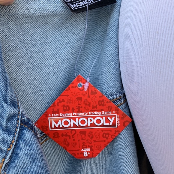 NEW Monopoly Game Denim Jacket Size Small - Picture 9 of 10